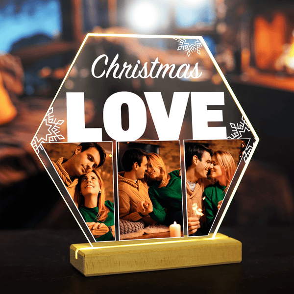 Christmas LOVE - Druck auf Glas, personalisiertes Geschenk für Ehefrau - Adamell.de