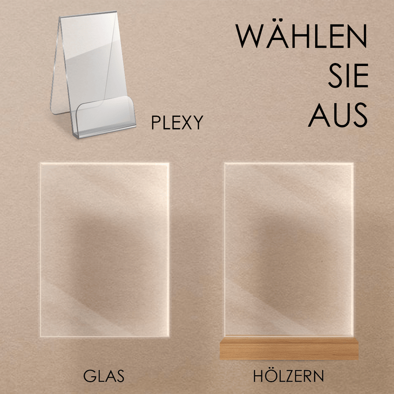 Collage aus 6 Fotos des Paares - Druck auf Glas, personalisiertes Geschenk für Frau - Adamell.de