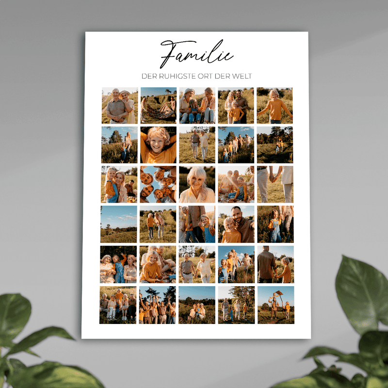 Collage aus Familienfotos - Poster, personalisiertes Geschenk für Eltern - Adamell.de