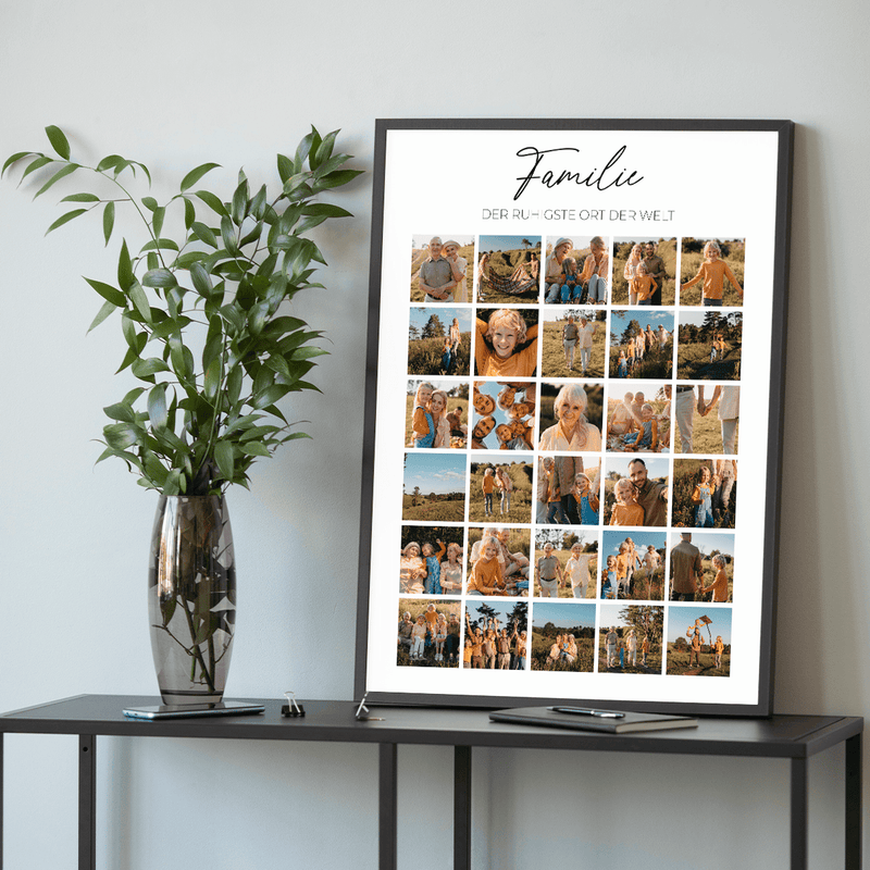 Collage aus Familienfotos - Poster, personalisiertes Geschenk für Eltern - Adamell.de