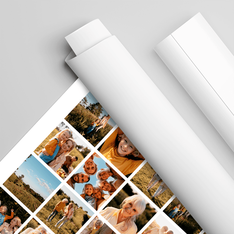 Collage aus Familienfotos - Poster, personalisiertes Geschenk für Eltern - Adamell.de