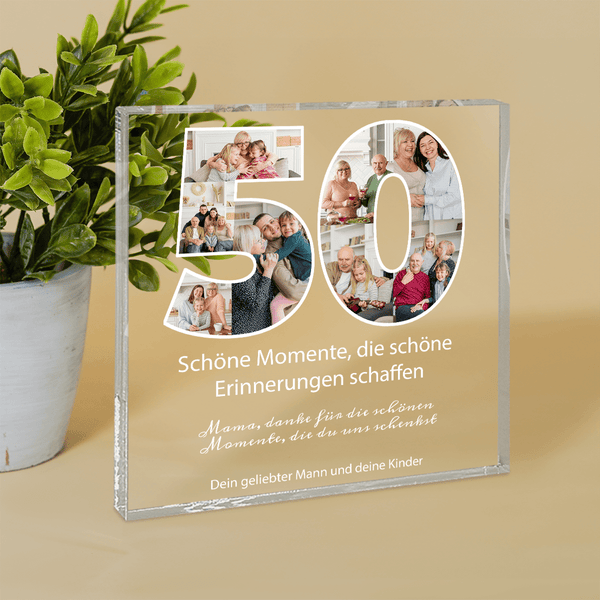 Summer-Ray 50 Stück Elegante Dankeskarten „Thank You For Celebrating With Us“ – Kraftpapier, 48x48 Mm