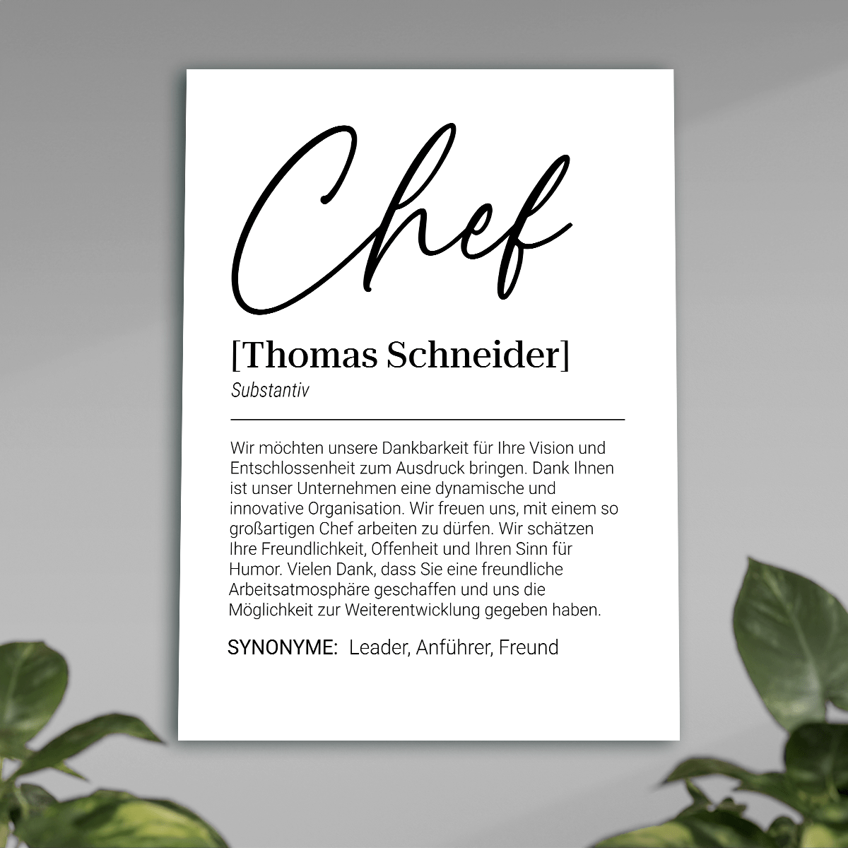 für den Chef, Adamell.de