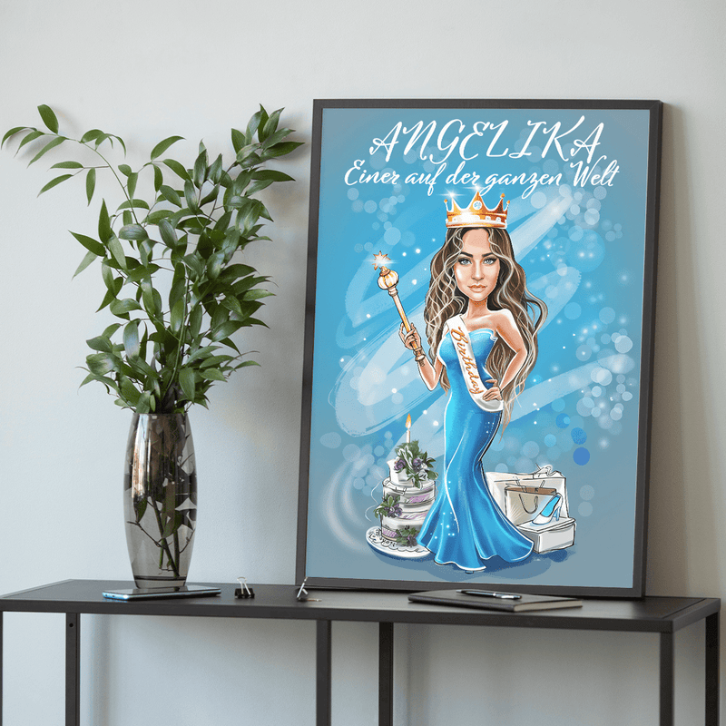 Das einzige seiner Art auf der Welt - Poster, personalisiertes Geschenk für Frau - Adamell.de