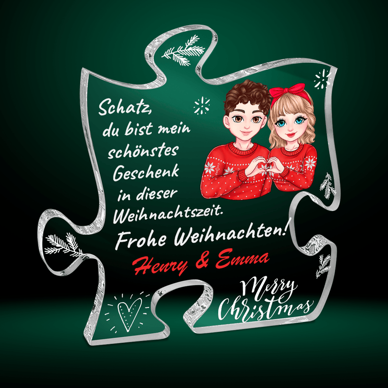 Das schönste Weihnachtsgeschenk - Puzzle, personalisiertes Geschenk für Freund - Adamell.de