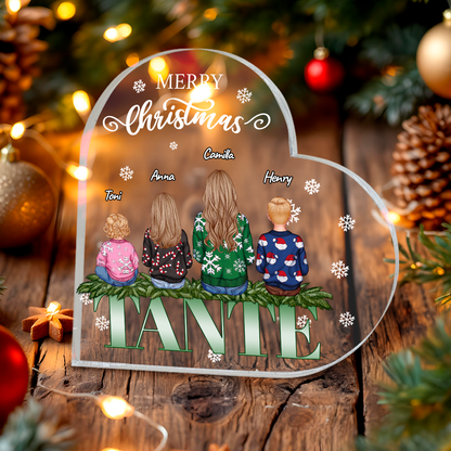 Druck auf Glas TANTE + Ewige Rose + Anhänger - Geschenkset 3 in 1, personalisiertes Geschenk für Tante