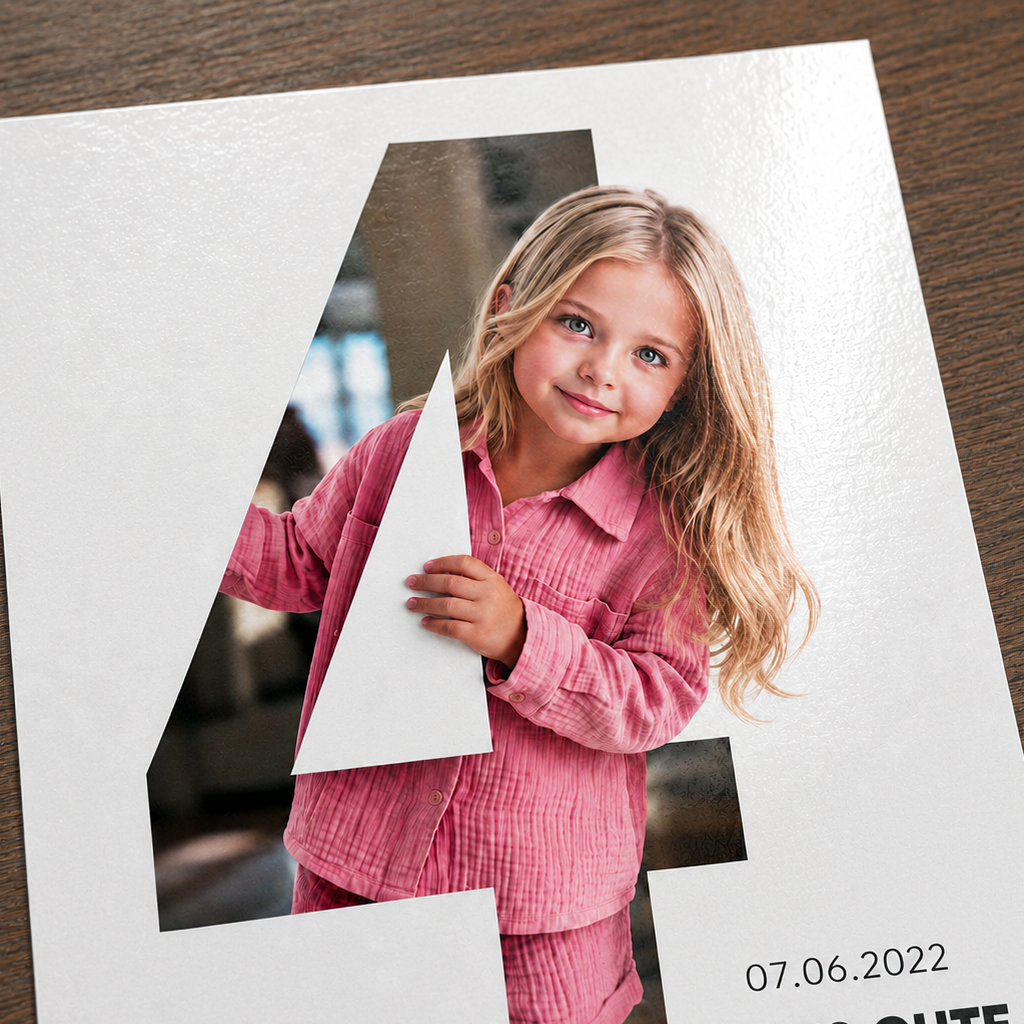 Fröhliche Zahlen – Personalisiertes Poster zum Geburtstag