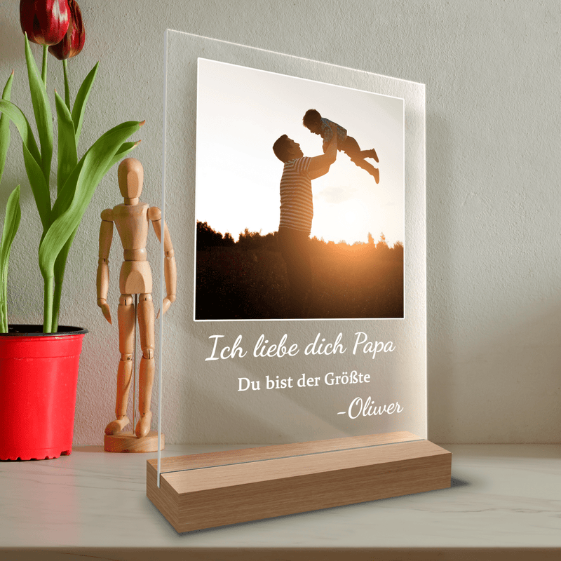 Der tollste Vater - Druck auf Glas, personalisiertes Geschenk für Papa - Adamell.de