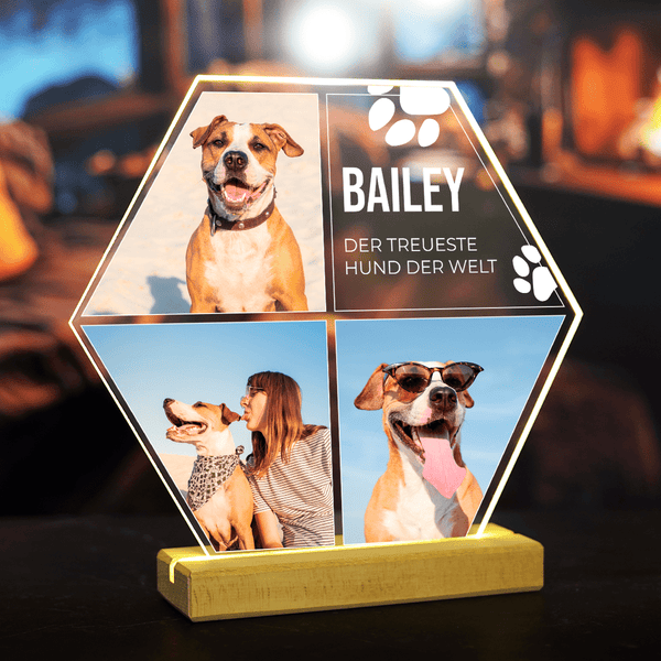 Der treueste Hund der Welt - Druck auf Glas, personalisiertes Geschenk für Hundeliebhaber - Adamell.de