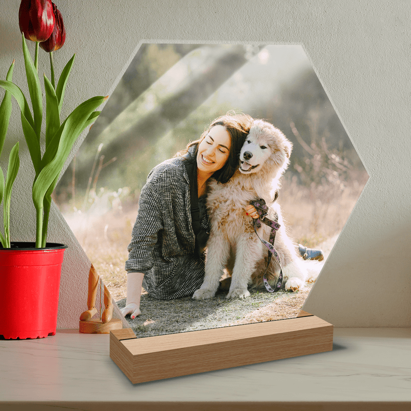 Des Hundes bester Freund - Druck auf Glas, personalisiertes Geschenk für Hundeliebhaber - Adamell.de