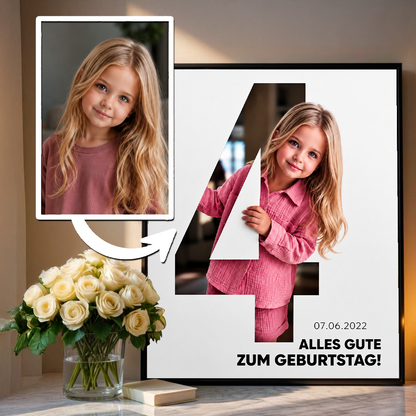 Fröhliche Zahlen – Personalisiertes Poster zum Geburtstag