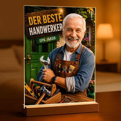 Der beste Handwerker: Geschenk für Opa – Druck auf Acrylglas