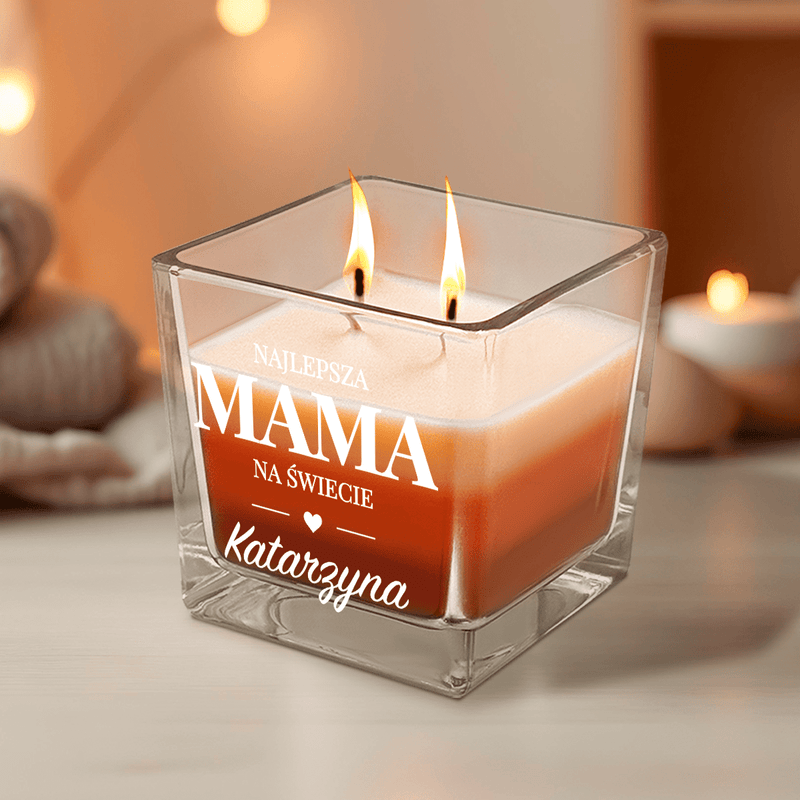 Die beste Mama der Welt - Duftkerze, personalisiertes Geschenk für Mama - Adamell.de