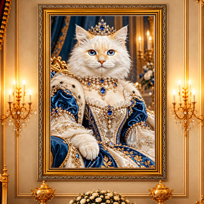 Fotoleinwand Porträt Die königliche Katze — Geschenk für Katzenliebhaber