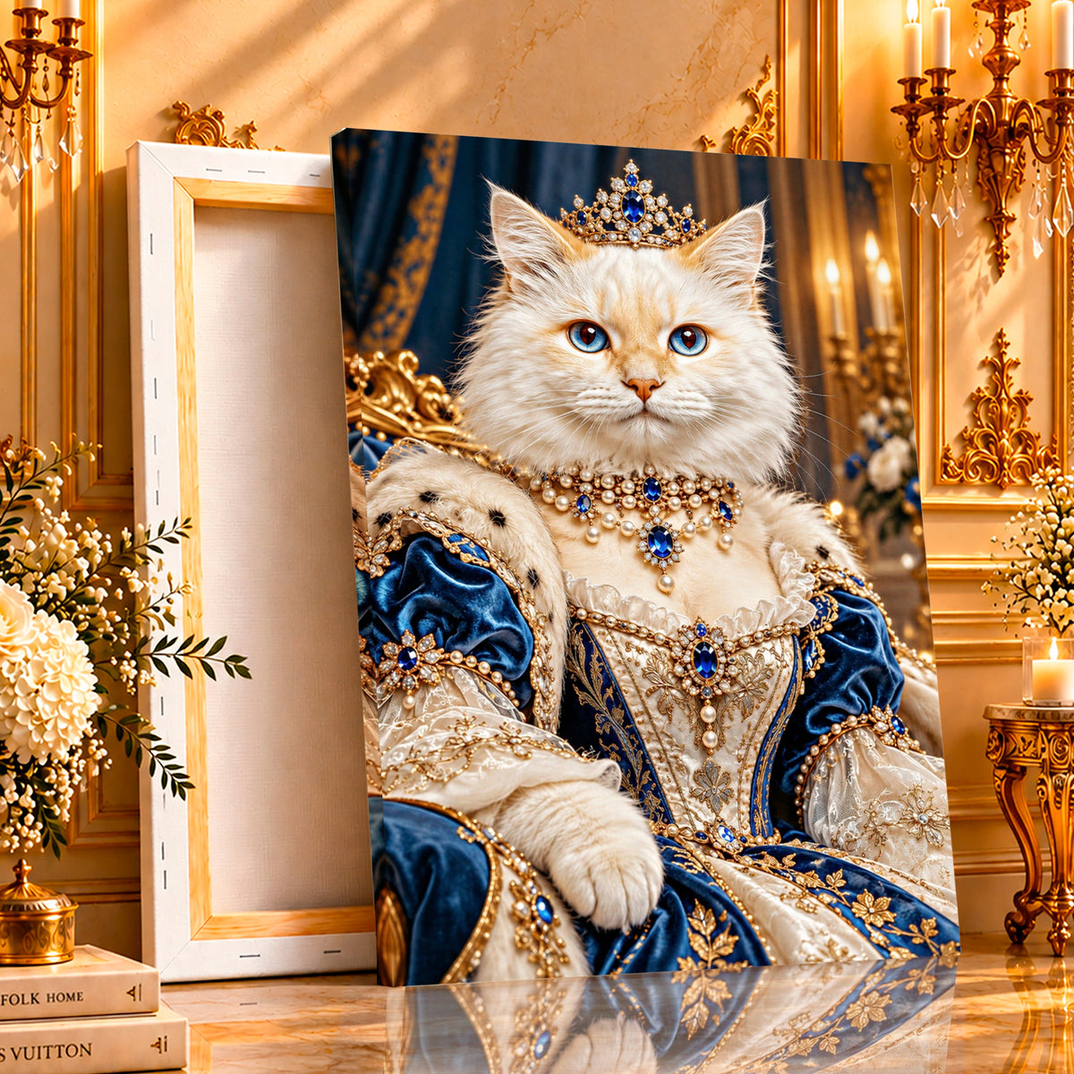 Fotoleinwand Porträt Die königliche Katze — Geschenk für Katzenliebhaber