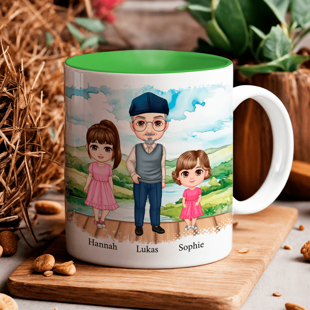 Druck auf GlasA5 + Tasse + Tee, Adamell.de