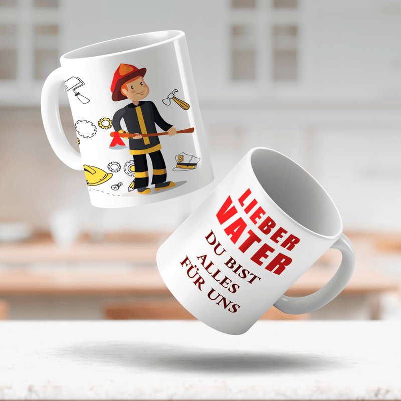 Du bist alles für uns - 1x Bedruckte Tasse, personalisiertes Geschenk für Papa - Adamell.de