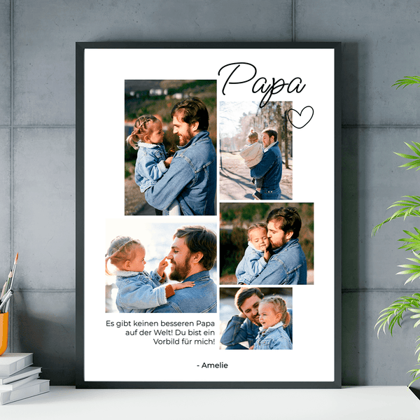 Du bist der beste Papa! - Poster, personalisiertes Geschenk für Papa - Adamell.de