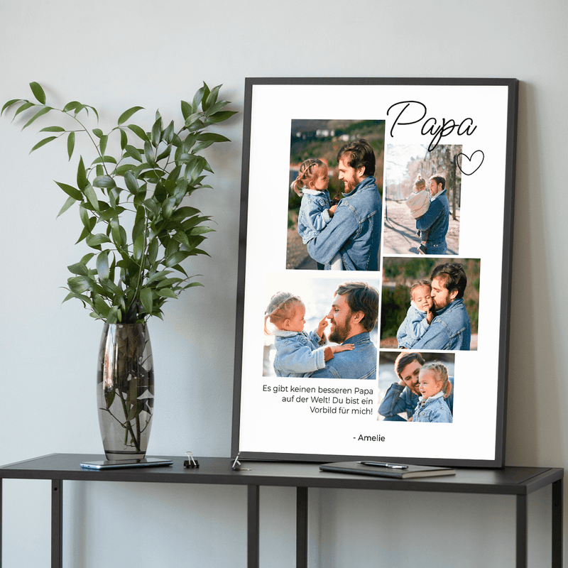 Du bist der beste Papa! - Poster, personalisiertes Geschenk für Papa - Adamell.de