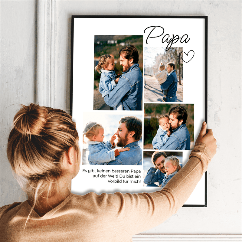 Du bist der beste Papa! - Poster, personalisiertes Geschenk für Papa - Adamell.de