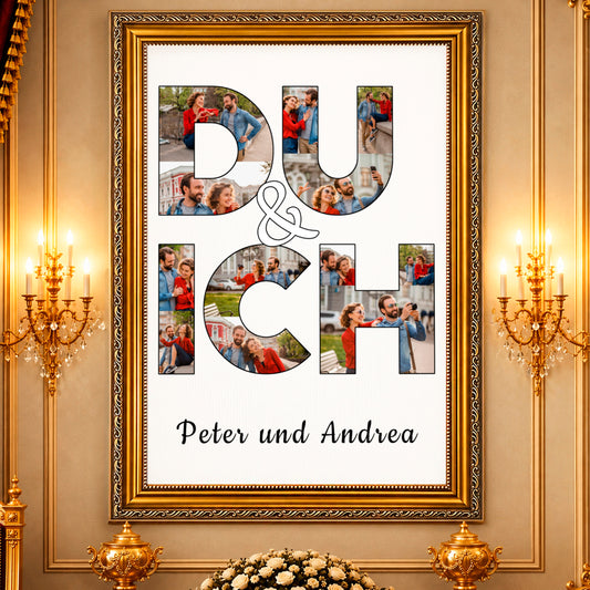 Fotocollage auf Leinwand Du & Ich — Geschenke für Paare