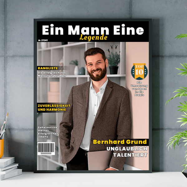 Ein Mann der Legende - Poster, personalisiertes Geschenk für Mann - Adamell.de