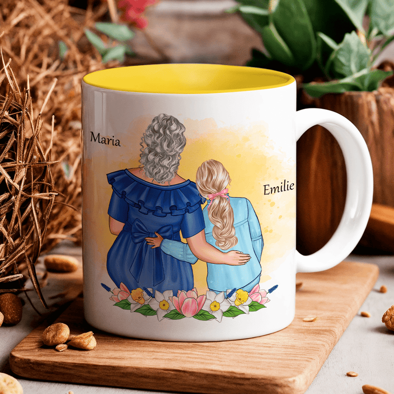 Enkelin und die beste Oma der Welt - 1x bedruckte Tasse, personalisiertes Geschenk für Oma - Adamell.de