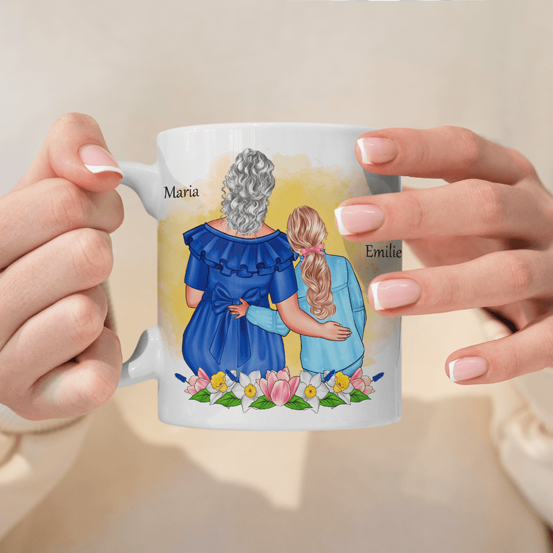 Enkelin und die beste Oma der Welt - 1x bedruckte Tasse, personalisiertes Geschenk für Oma - Adamell.de