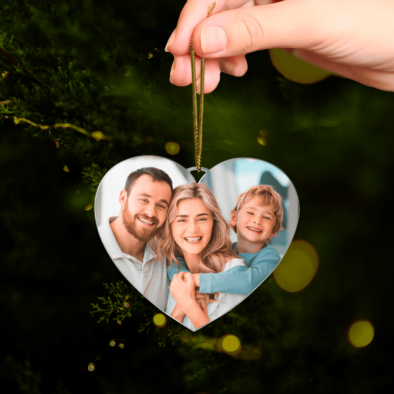 Familienfoto - Christbaumkugel, personalisiertes Geschenk für Eltern - Adamell.de