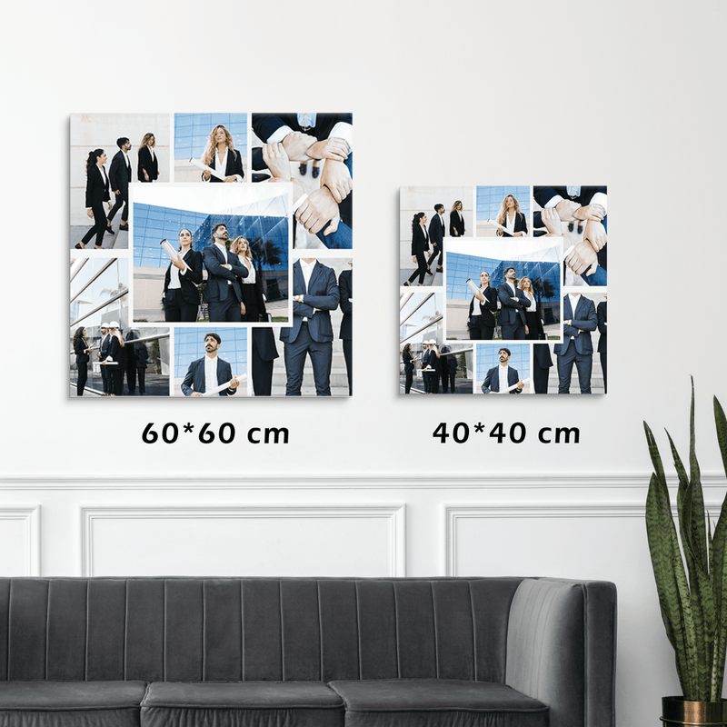 Firmenfoto-Collage - Druck auf Leinwand, personalisiertes Geschenk - Adamell.de