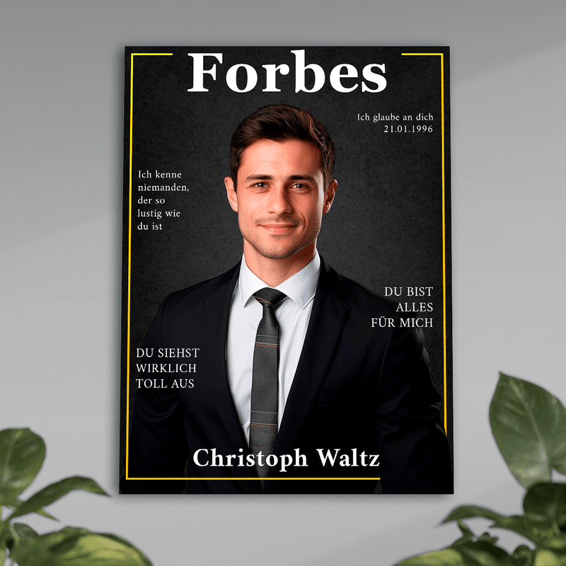 Forbes Zeitschrift - Poster, personalisiertes Geschenk für Chef - Adamell.de