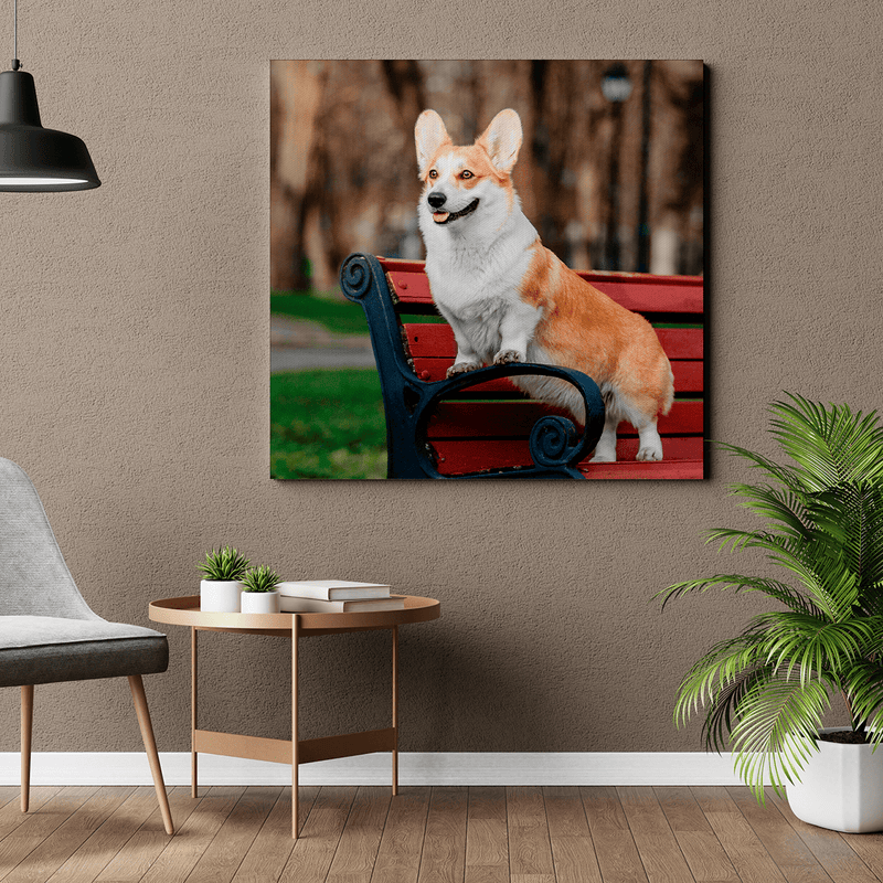 Foto des Hundes - Druck auf Leinwand, personalisiertes Geschenk für Hundeliebhaber - Adamell.de