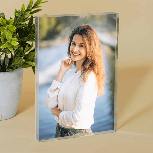 Foto einer Frau - Druck auf Glas, personalisiertes Geschenk für Frau - Adamell.de