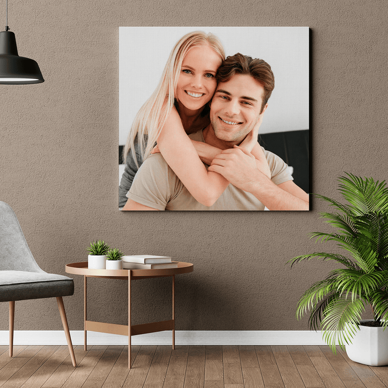 Foto eines verliebten Paares - Druck auf Leinwand, personalisiertes Geschenk für Paar - Adamell.de