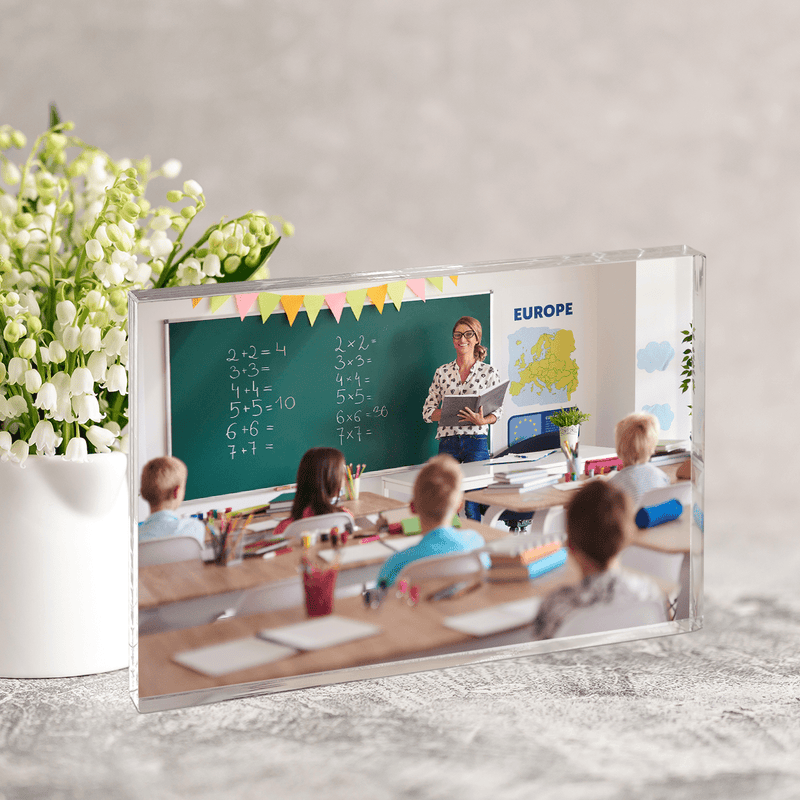 Foto für Lehrer - Druck auf Glas, personalisiertes Geschenk für Lehrer - Adamell.de