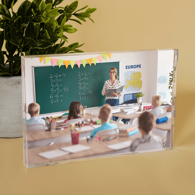 Foto für Lehrer - Druck auf Glas, personalisiertes Geschenk für Lehrer - Adamell.de