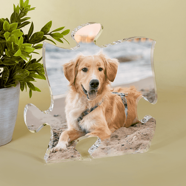 Foto geliebten Hundes - Druck auf Glas - das Puzzle, personalisiertes Geschenk - Adamell.de