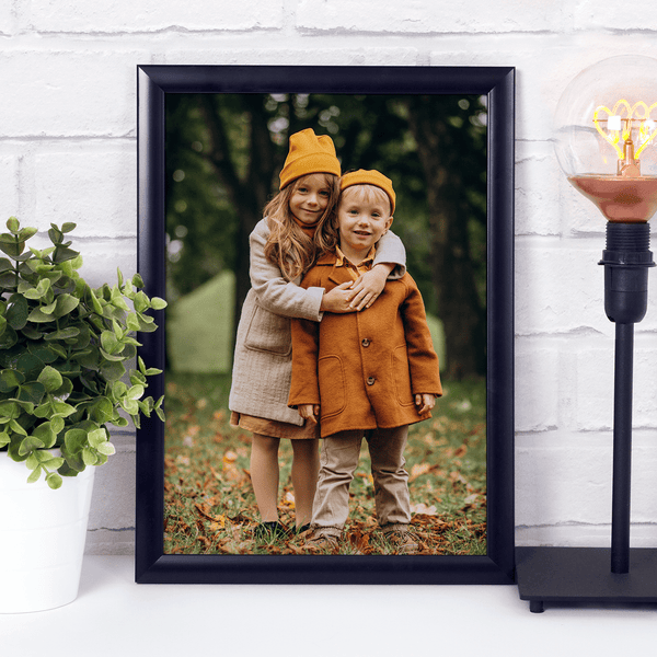 Foto mit Bruder - Druck auf Glas, personalisiertes Geschenk für Bruder - Adamell.de