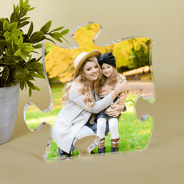 Foto mit geliebten Mutter - Druck auf Glas - das Puzzle, personalisiertes Geschenk für Mama - Adamell.de