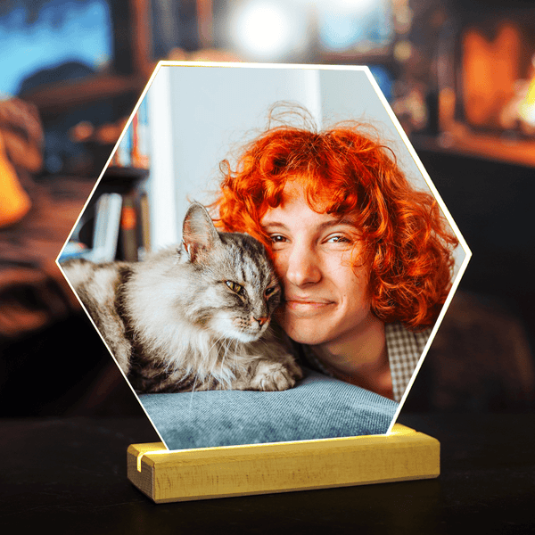 Foto mit geliebter Katze - Druck auf Glas, personalisiertes Geschenk für Katzenliebhaber - Adamell.de