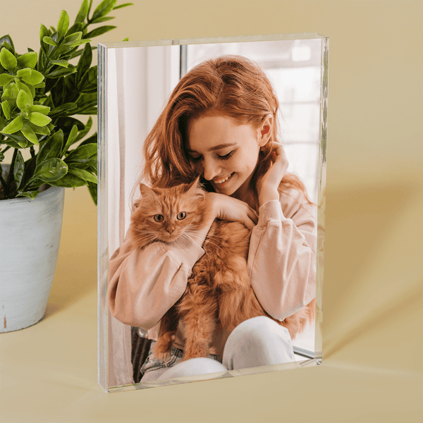 Foto mit Katze - Druck auf Glas, personalisiertes Geschenk - Adamell.de