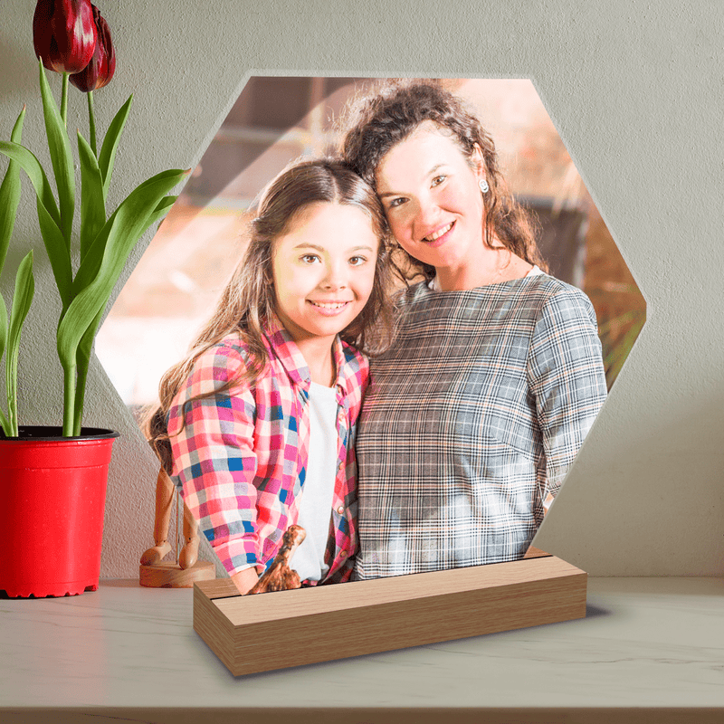 Foto mit Tante - Druck auf Glas, personalisiertes Geschenk für Tante - Adamell.de