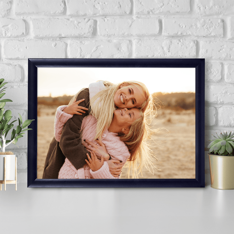 Foto von Mutter und Tochter - Druck auf Glas, personalisiertes Geschenk für Mama - Adamell.de