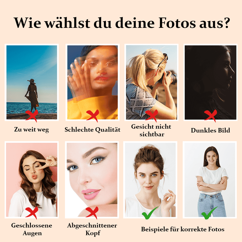 Frauenporträt - Druck auf Leinwand, personalisiertes Geschenk für Tante - Adamell.de