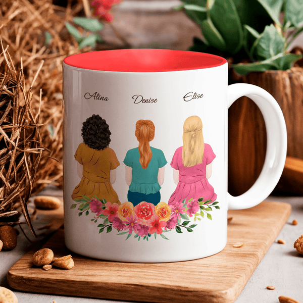 Freundschaft Clipart - 1x Bedruckte Tasse, personalisiertes Geschenk für Freundin - Adamell.de