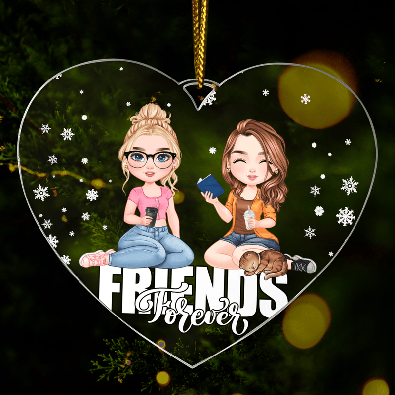 Friends Clipart - Christbaumkugel, personalisiertes Geschenk für Freundin - Adamell.de