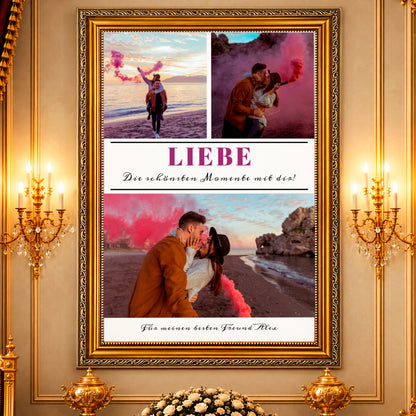 Fotocollage auf Leinwand Die schönsten Momente mit dir — Geschenk für Freund