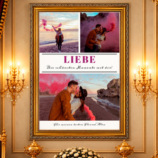 Fotocollage auf Leinwand Die schönsten Momente mit dir — Geschenk für Freund