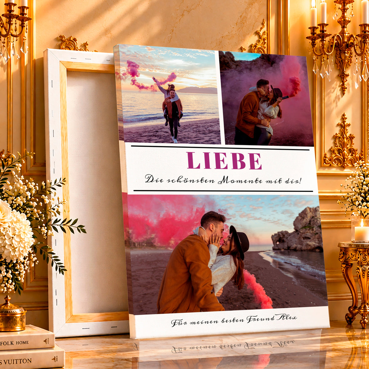 Fotocollage auf Leinwand Die schönsten Momente mit dir — Geschenk für Freund