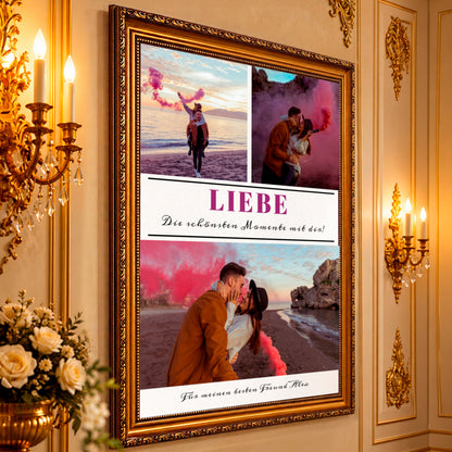 Fotocollage auf Leinwand Die schönsten Momente mit dir — Geschenk für Freund